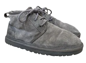 UGG Neumel Charcoal Gray Suede Chukka Ankle Boots Womens Size 10 Lace Up Booties thumbnail 1