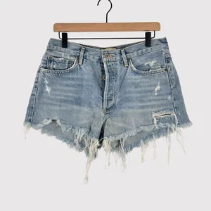 AGOLDE Womens Shorts Blue Denim Parker Vintage Cut Off Distressed Jean Size 28 thumbnail 2