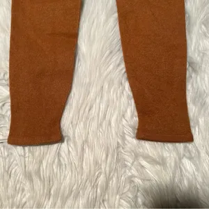Women's‎ Knit Legging Pull On Tan Rust Brown Sweater Warm Cropped Mid-Rise thumbnail 5