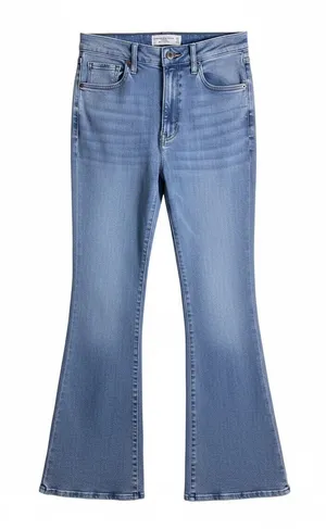 Abercrombie & Fitch The Flare Ultra High Rise Blue Denim Jeans Size 29/8R thumbnail 1