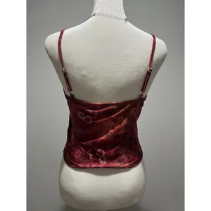 Floral Tank Top Retro Summer Cami Red Women S thumbnail 2