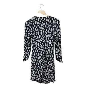 Maje Rossima Spot-Print V-Neck Faux Wrap Dress Size‎ Medium thumbnail 5