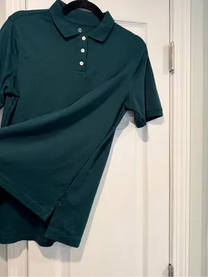 NWOT Lands End Size S Forrest Green Short Sleeve Collared Polo Shirt thumbnail 7