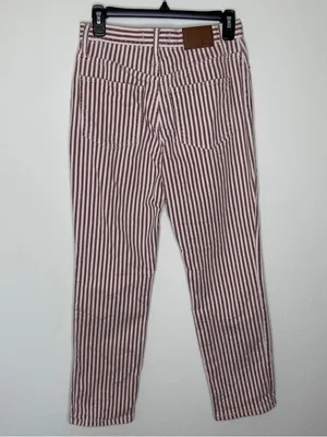 Madewell The High-Rise Slim Boyjean in Luca Stripe Size 25 Pre-owned thumbnail 5
