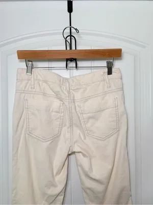 Free People Women’s Size 28 Ivory Corduroy Pants Y2K Indie Sleaze Soft Grunge thumbnail 4