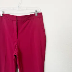 [ZARA] Red High Rise Straight Leg Ankle Length Trouser Work Career Pants NWT 10 thumbnail 8