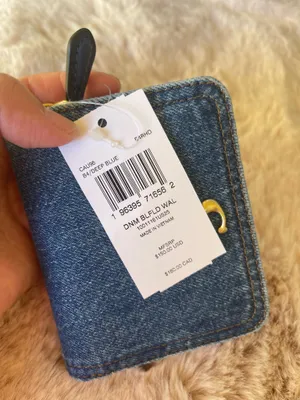 NWT Coach Essential Billfold Denim Wallet CAU96 Deep Blue thumbnail 7