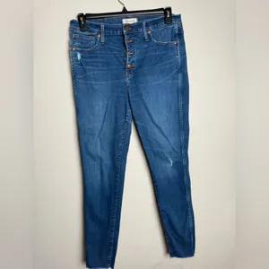 Madewell Women Size 32 10" High-Rise Skinny Jeans‎ Medium Wash thumbnail 2