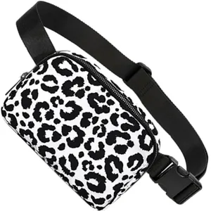 NWT Black & White Leopard Mini Belt Bag | Crossbody Fanny Pack thumbnail 1