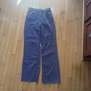 ZARA Purple Wide Leg Denim Jeans Size 4 thumbnail 3