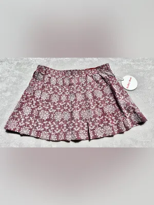 Bailey Rose Gingham Lace Print Pleated Mini Skirt Size Small thumbnail 4