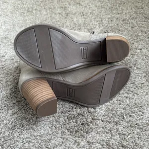Tom's Women's Peep Toe‎ Suede Beige / Griege Block Heel Bootie Sandal Size 6 thumbnail 6