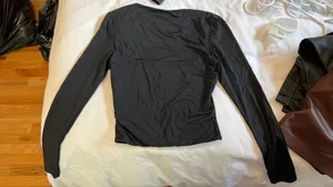 Princess Polly Black Back in Time Long Sleeve Top thumbnail 3