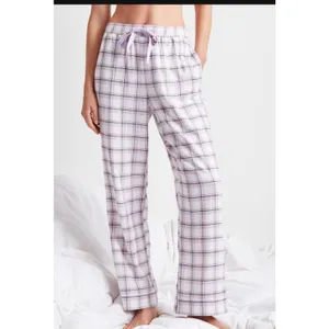 New State of Day Women's Size 3X Sunday Plaid White Purple Striped Pants Sleep thumbnail 2