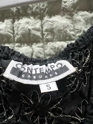 Black lace mini dress with adjustable straps. Size: S #goth #party #lace thumbnail 2
