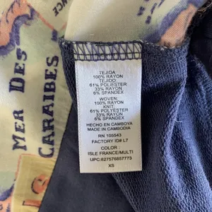 Peter Som Design Nation Top XS Short Sleeve Blue Printed Artsy Modern thumbnail 7