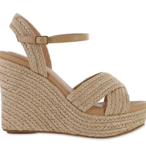 MIA Alouette Woven Wedges natural jute sandals size 7.5 NEW thumbnail 1