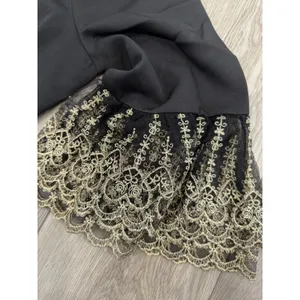 TUCKERNUCK Pomander Place Lilith Black Gold Ruffle Midi Cocktail Dress NWT M thumbnail 8
