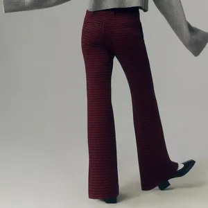 Maeve by Anthropologie The Naomi Houndstooth High Rise Wide Leg Pants Women’s 0 thumbnail 6