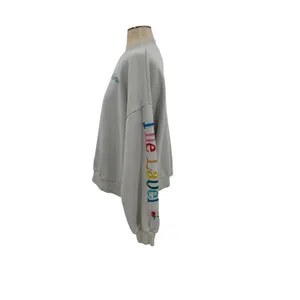 Yellow The Label Busy Watering My Own Grass Embroidered Sweatshirt Cream Large thumbnail 2