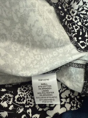 Tuckernuck Hyacinth House Black & White Denim Floral Gaia Mini Dress Large thumbnail 9