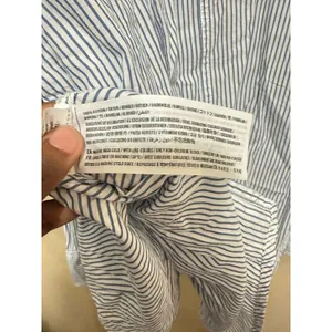 Abercrombie & Fitch Womens Blue White Striped Cotton Oversized‎ Shirt S thumbnail 7