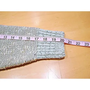 Vintage Y2k Kocal Womens Leaf Fall Theme Colorblock Sweater Tans Mint Green Sz L thumbnail 8