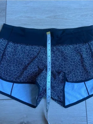 LULULEMON Run Times Shorts Miss Mosaic Black Size 6 thumbnail 11