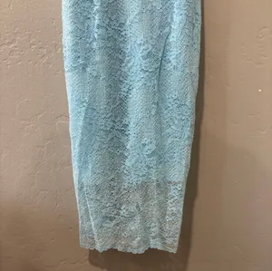 Guess Light Blue Lace Off The Shoulder Spaghetti Strap Dress thumbnail 5
