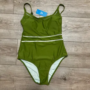 Cupshe Olive Green Ladder‎ Cutout One Piece Swimsuit NWT size Small thumbnail 2