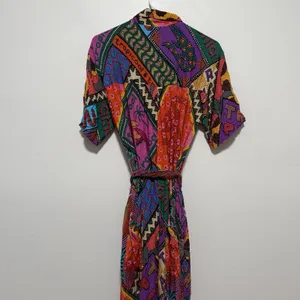Farm Rio NWT Dotted Patch Scarf Colorful Bold Jumpsuit Size Small thumbnail 7