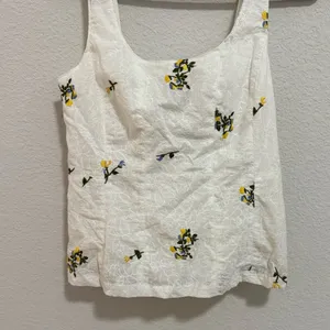 Anthropologie Vanessa Virginia Lace Corset Tank Top White Floral Embroidered 10 thumbnail 5