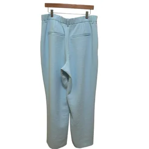 Abercrombie Curve Love Sloane Low Rise Wide Leg Tailored Linen Pant 32L Sky Blue thumbnail 6