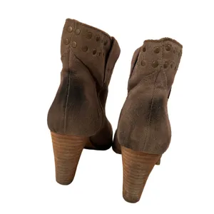 Steve Madden Jessii Suede Brown Leather Heeled Boots Booties Size 8.5 thumbnail 4