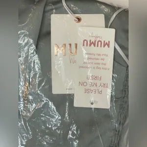 Show Me Your‎ MuMu NWT Shannon One Shoulder Dress Light Green Silver Satin Sz XS thumbnail 7