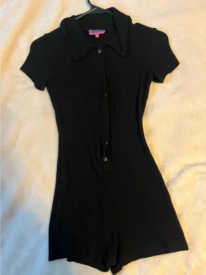 Edikted Romper Ribbed Black thumbnail 1