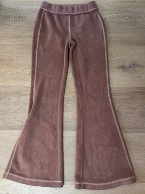 Out From Under Urban Outfitters Mauve Dusty Rose Flared Fleece Pants thumbnail 1