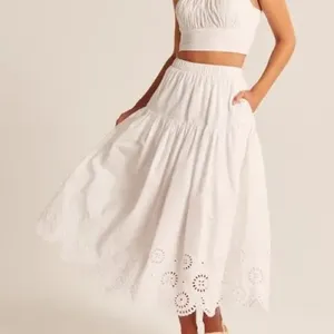 Abercrombie Eyelet Midi Skirt thumbnail 1