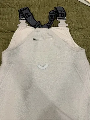 Free People FP Movement Fleece Ski Bib Overalls Light Blue Après Ski XS thumbnail 8