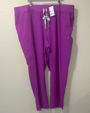 Womens New Figs High Waisted Yola W Yoga Scrub Pants Purple Jolt Plus Size 6XLR thumbnail 1