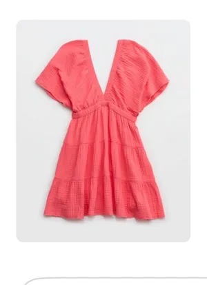 Aerie Coral Sundress thumbnail 2