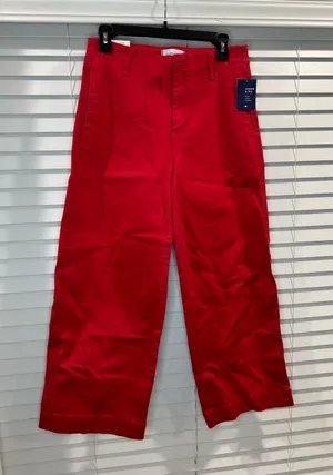 crown & ivy Red Wide-Leg Chinos thumbnail 1