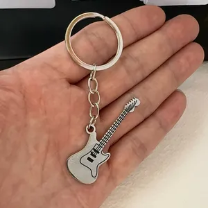 Guitar Car Keychain for Men Women Electric Guitar Keychain Key Ring Bag Charm thumbnail 5