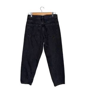 Gap Barrel Jean High Rise Women 27/4 Regular Black Excellent Tapered Leg Denim thumbnail 2