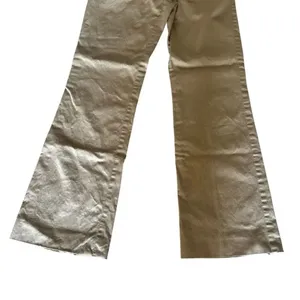 Tory Burch khaki beige pants straight leg mid rise casual work SZ 6 #2419 thumbnail 3