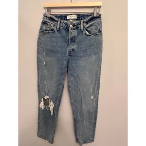 Abercrombie & Fitch Light Blue The Dad High Rise Curvy Love Jeans 28 thumbnail 4