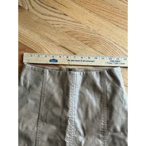 Free People Modern Femme Vegan Leather‎ Mini Skirt Size 2 Brown Short Faux thumbnail 7