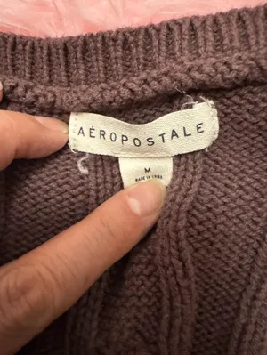 Aeropostale Brown Cable Knit Sweater Vest thumbnail 2