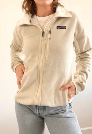 Patagonia Women's Cream Full-Zip Fleece Jacket thumbnail 1
