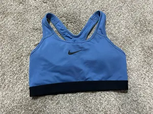 Nike Blue Racerback Bikini Top with Black Band thumbnail 4